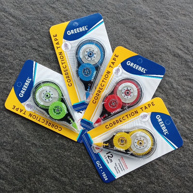 

Ay00! TIPE-X Kertas Correction Tape Greebel GCT-1924 12 Meter ( Pak )