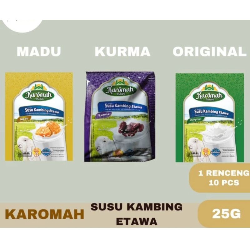 

1 rcg susu kambing etawa karomah 10 bungkus