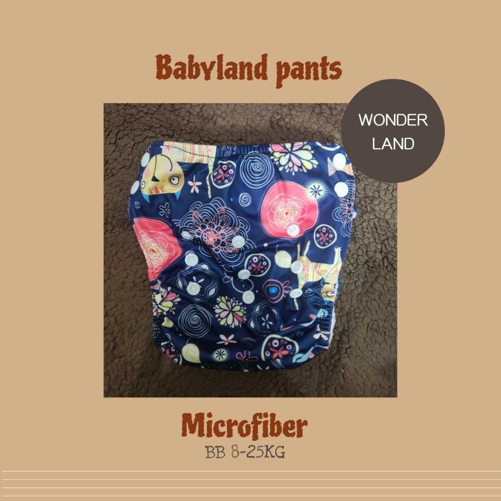 Paket Clodi Babyland Pants Motif wonderland  + 2 insert microfiber untuk BB 8-25 KG (Celana Clodi)