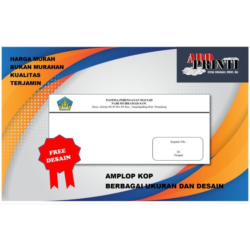 

Cetak Amplop surat / Surat Amplop kustom dll