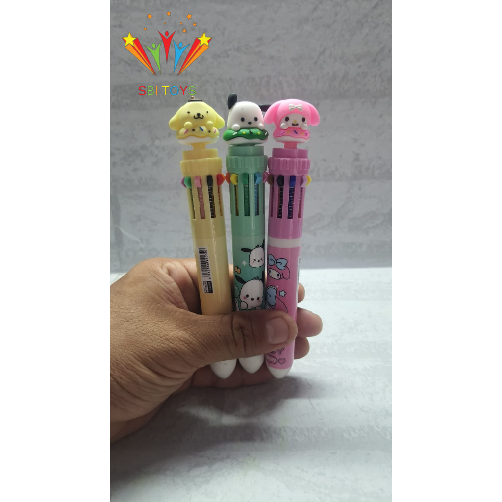 

[SBI TOYS] 1 pcs Bolpoin Warna Warni Karakter Lucu