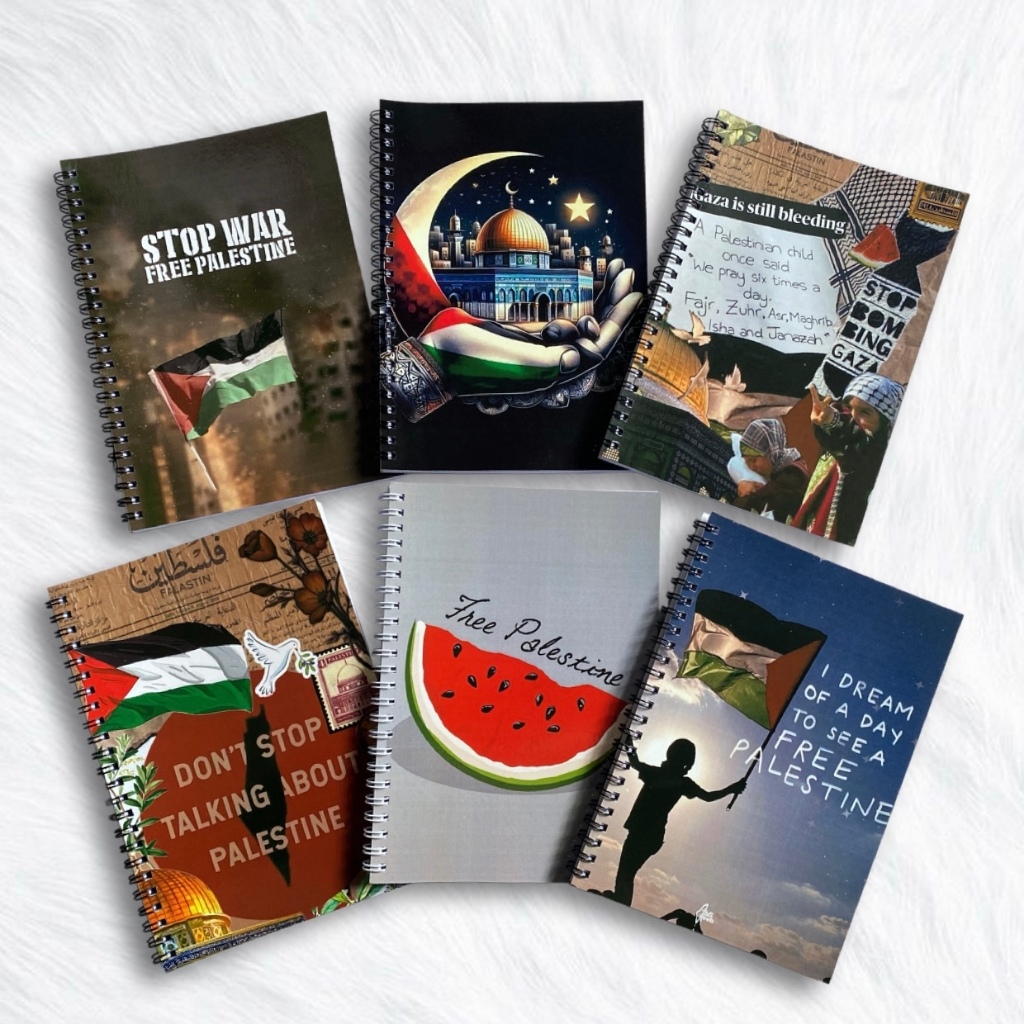 

NoteBook Spiral A5 Pro Palestine Lets Stand With Gaza Stop The War Buku Catatan Sekolah Murah