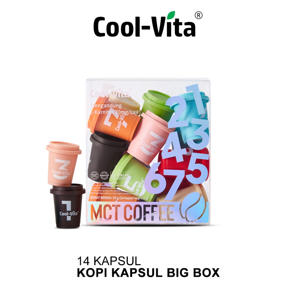 

(Harga Murah) Coolvita MCT Coffee Capsule 1 Box - Coolvita Kopi | Cool Vita Coffee | Kopi Cool-Vita