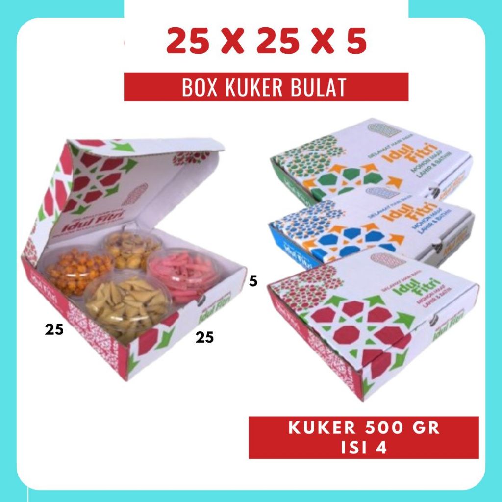 

Box 25x25x5 LD Toples 250gr Kue Kering Motif Lebaran/Polos Eid Mubarok Kotak Idul Fitri Dus Parcel Box Lebaran Kardus Packing Bingkisan Baju Kotak Hampers