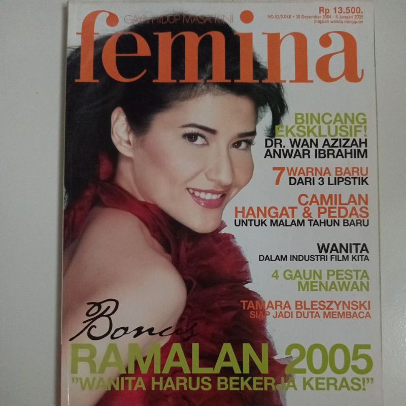 Majalah Femina Tahun 2005 Cover Tamara Natalia Christina Mayawati Bleszynski