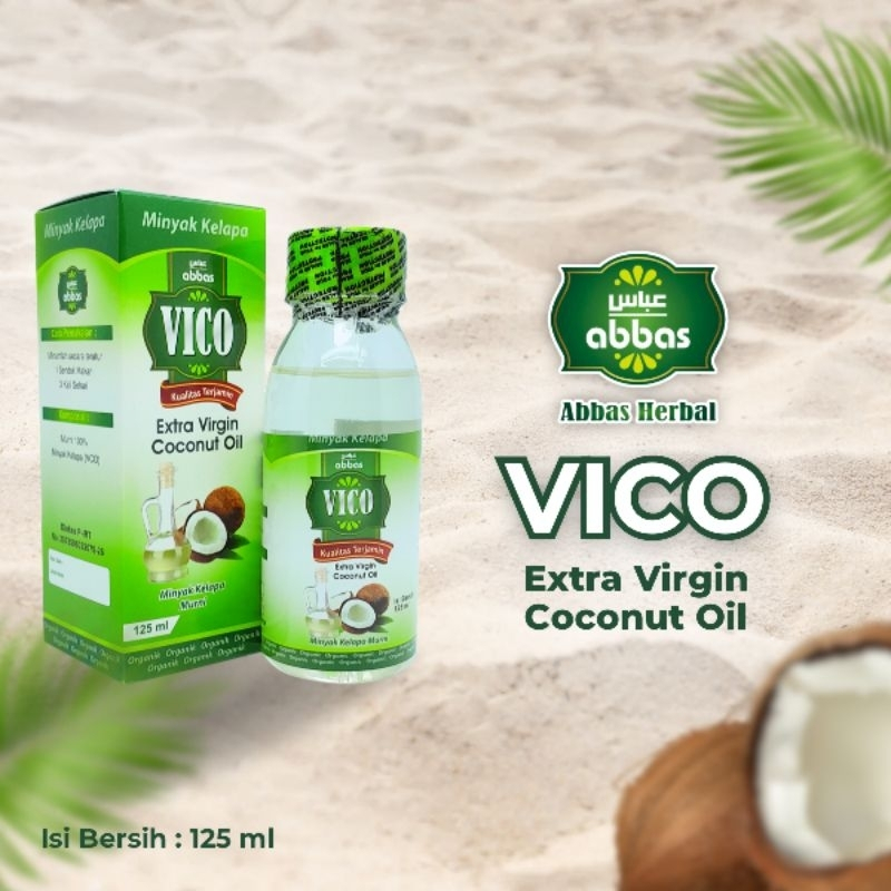 

ABBAS VCO PREMIUM, VICO ,VIRGIN COCONUT OIL , VCO , MINYAK KELAPA MURNI , COCONUT OIL - 125ML