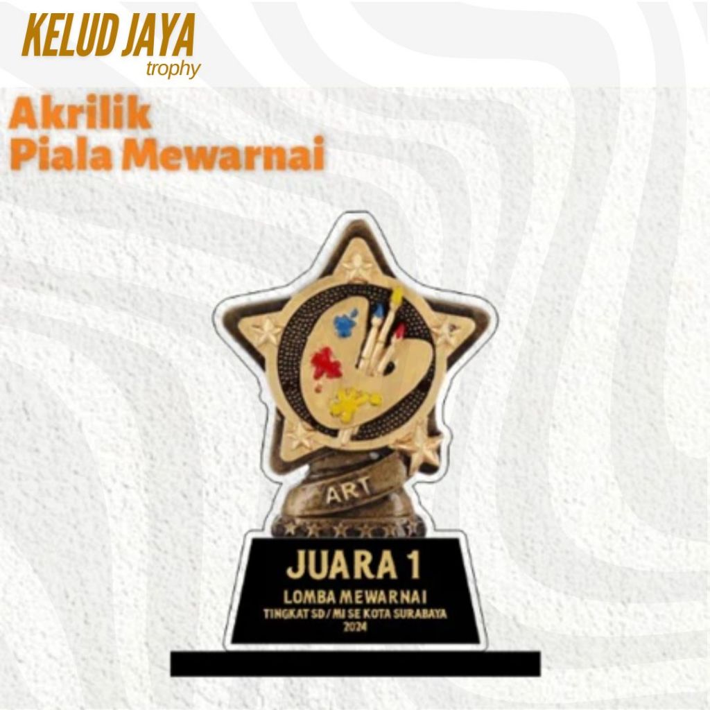 Piala Lomba Melukis Piala Lomba mewarnai Piala Menggambar Akrilik Custom