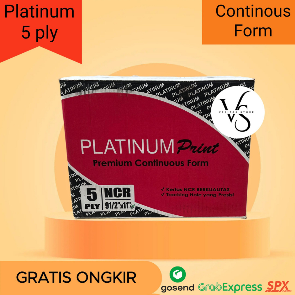 

Kertas Faktur / Kertas Continuous Form 5 Ply dan 5 Ply bagi 2 ukuran 9½ x 11 merk PLATINUM Kualitas Terbaik