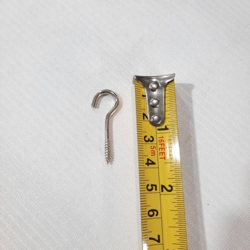 Skrup Tanda Tanya 4 cm untuk gantung barang / Skrup Bulat