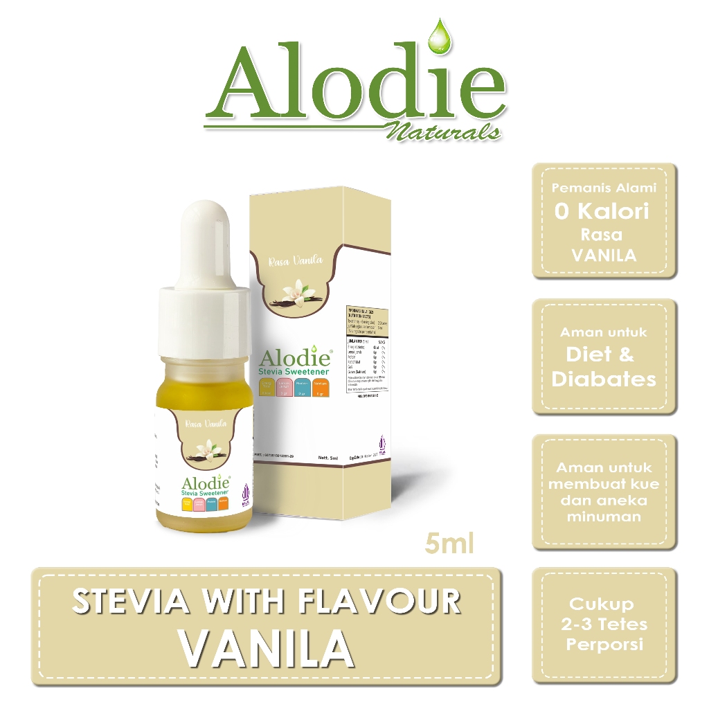 

Stevia Alodie Natural Sweetener Rasa Vanila