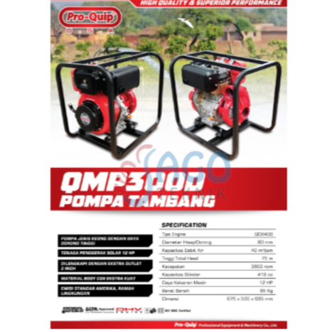 Pompa Tambang Pro-Quip USA QMP300D - Pompa Tambang Berkualitas Tinggi