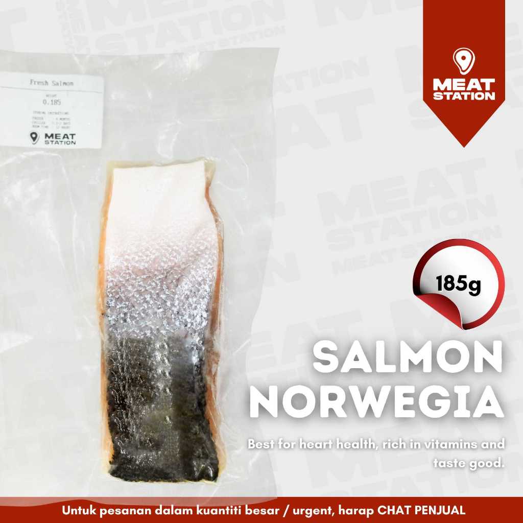 

Norwegia Salmon Fillet 185g/ Fillet Premium / Ikan Salmon Fillet Premium