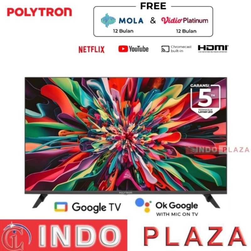 [MEDAN] TV POLYTRON 43 INCH SMART GOOGLE DIGITAL TV PLD-43RG9059 FHD / PLD-43UG5959 4K UHD