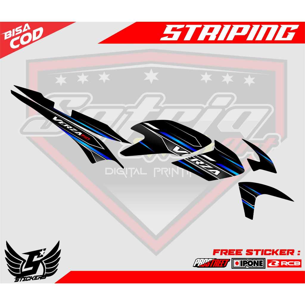 STRIPING VARIASI HONDA VERZA 150 / STICKER LIST VARIASI MOTOR VERZA 150