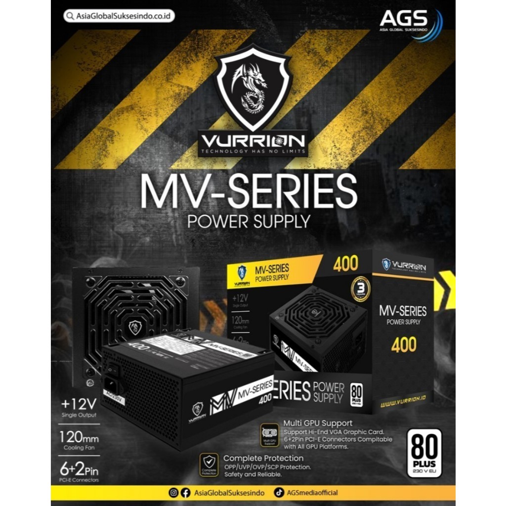 PSU VURRION MV400 80+ / POWER SUPPLY 400W 80PLUS