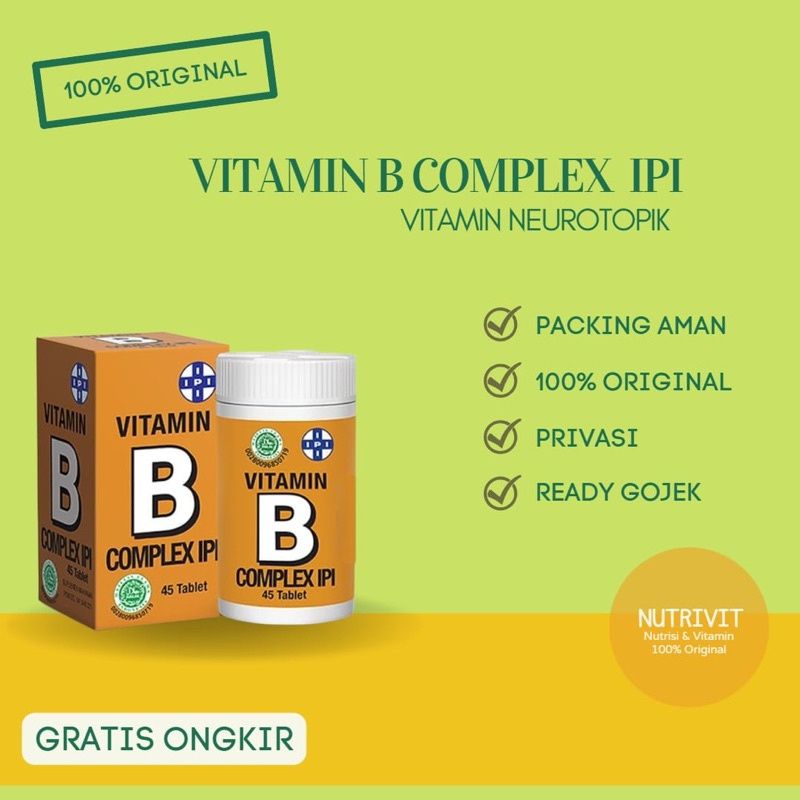 Vitamin Tablet-IPI Vitamin B complex 45pcs B COMPLEX