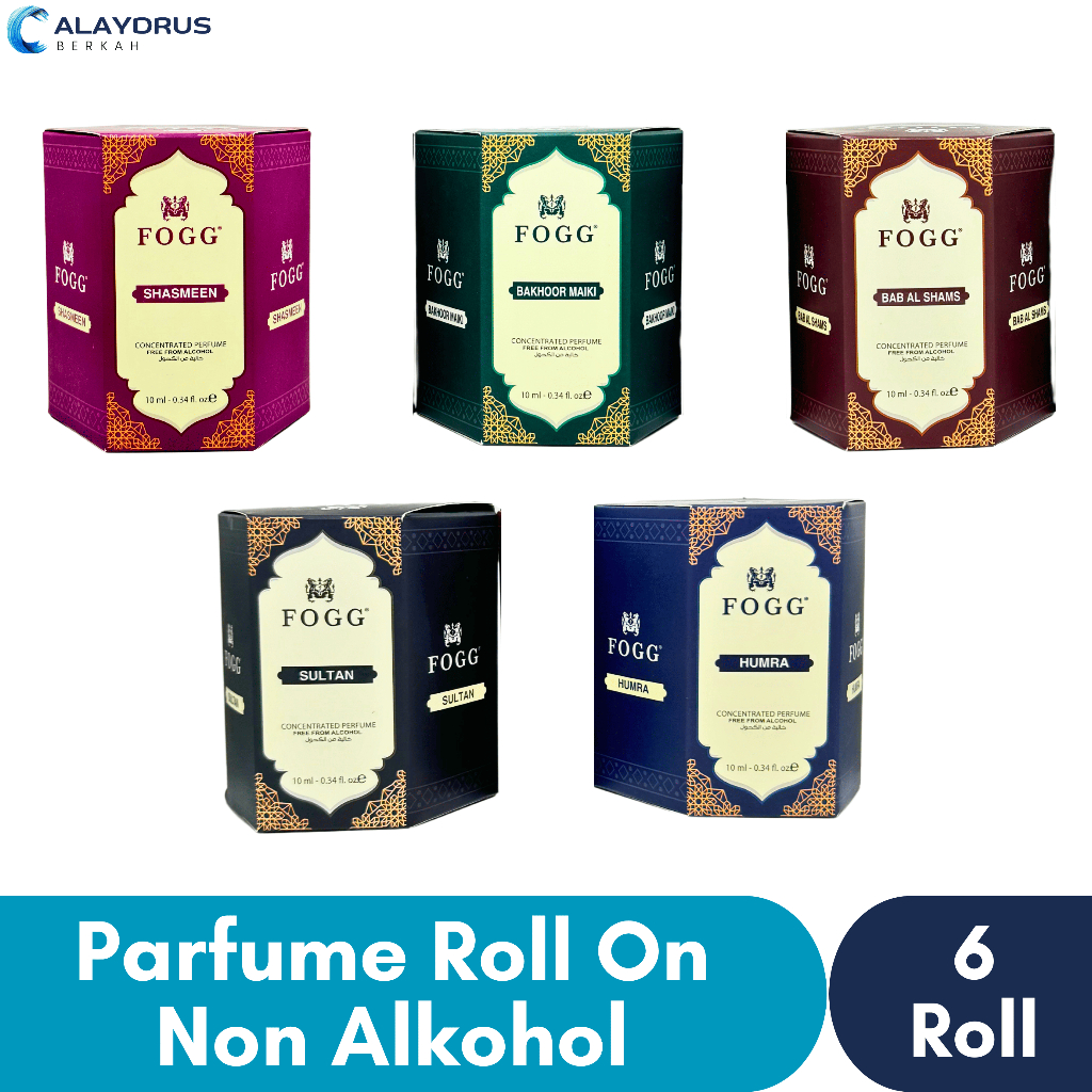Parfum Minyak Wangi Fogg 1 Box Oles Non Alcohol Tahan Lama Tanpa Alkohol Pria & Wanita Untuk Sholat