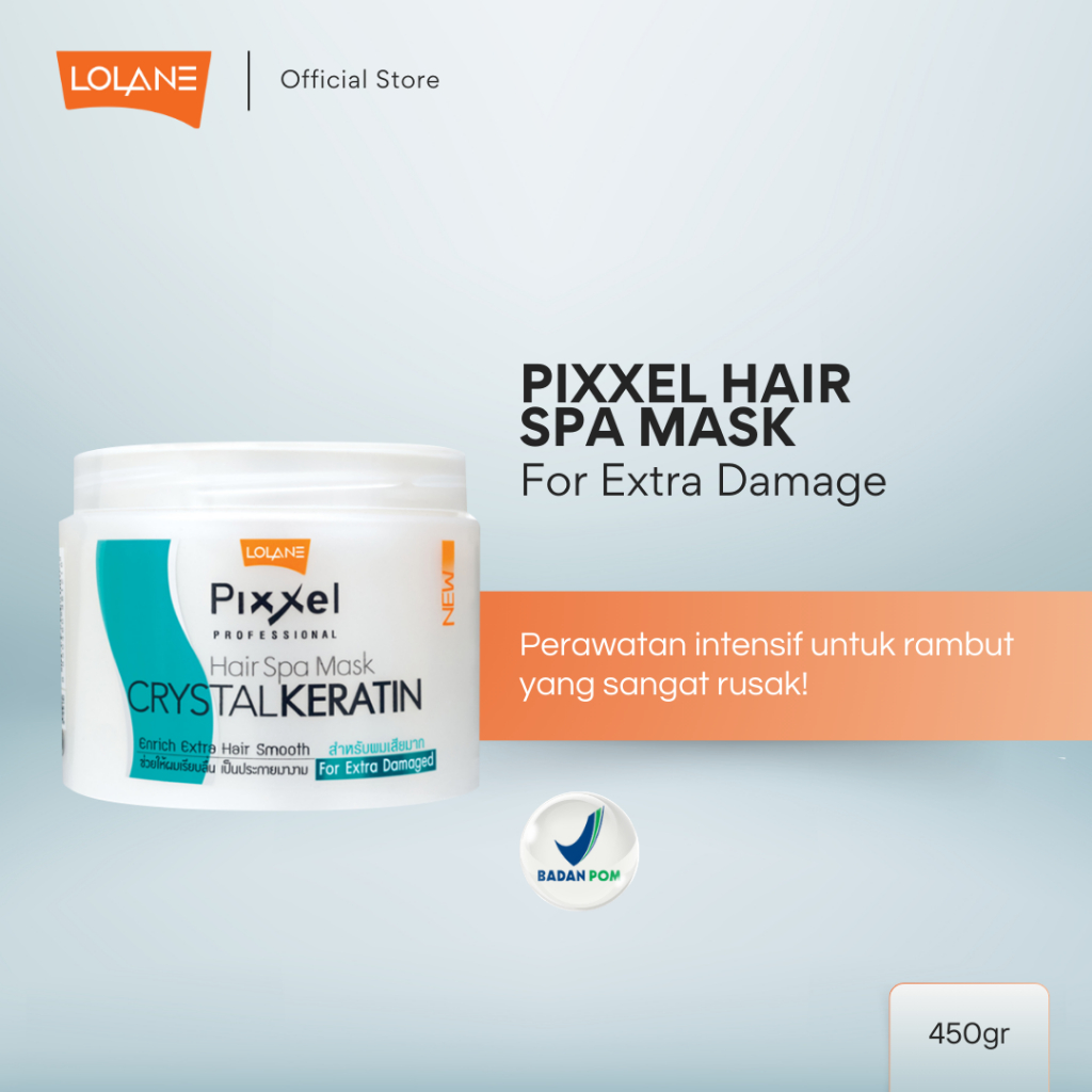 Lolane Pixxel Hair SPA Mask Crystal Keratin for Extra Damaged 450 gr | Masker SPA untuk Rambut Kerin
