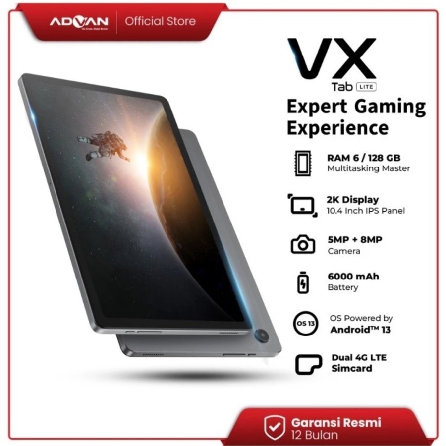Advan Tab VX Lite Ram 6/128Gb Ram 6Gb Internal 128Gb
