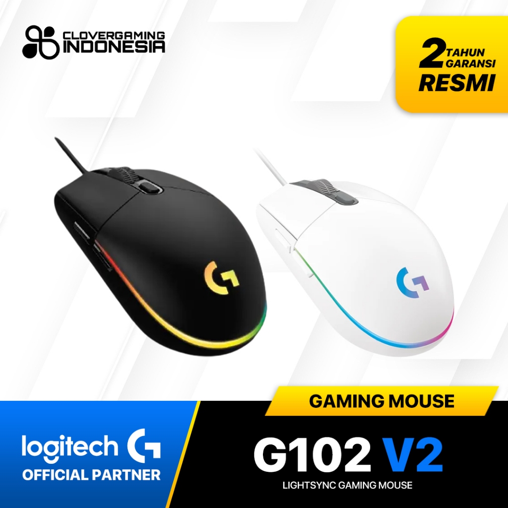 Logitech G102 Prodigy Gaming Mouse Black White