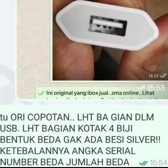 Charger Adaptor iPhone Original X XR XS SE Copotan