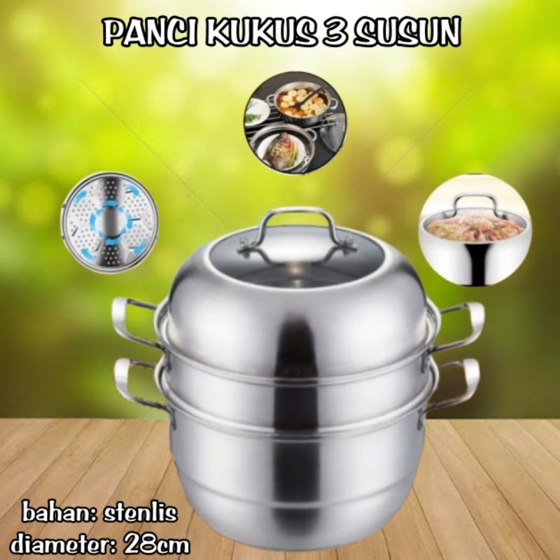 panci kukus 3 susun / panci siomay