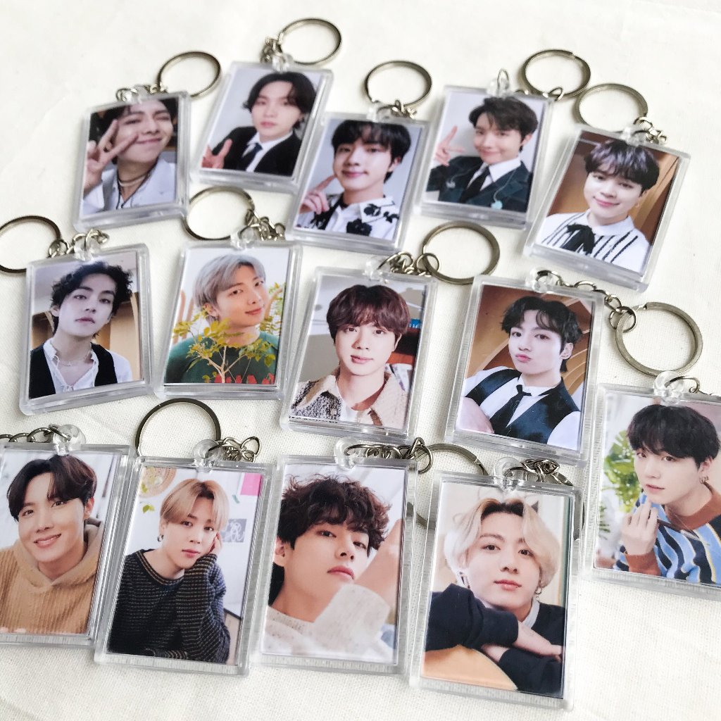 GANCI INSERT PAPER Gantungan kunci akrilik custom insert paper Bulat dak Kotak dua sisi Ganci Akrili