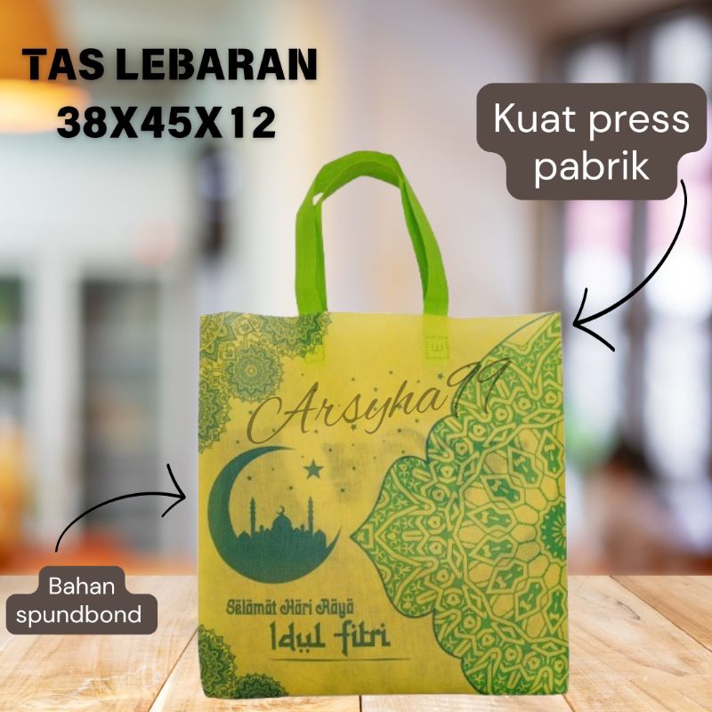 

Tas lebaran 1 lusin (12pcs) idul Fitri ukuran 38x45x12