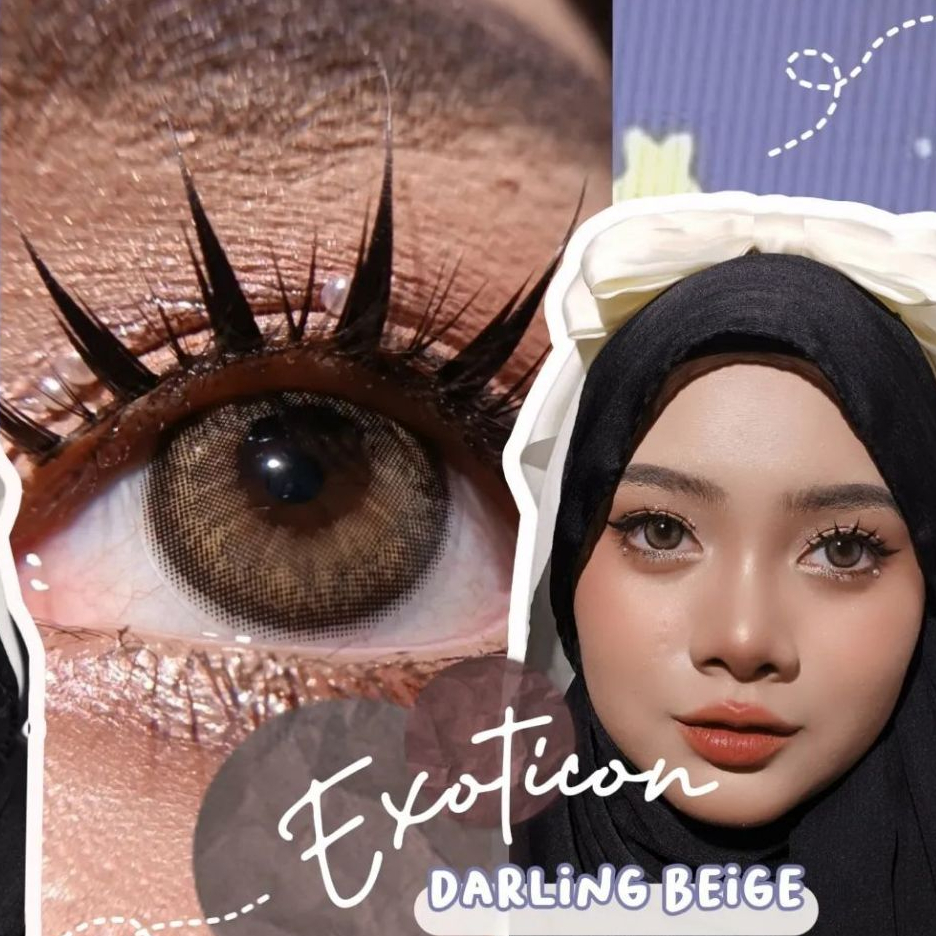 [Bisa Minus] Instant✅ 16mm Softlens Darling Beige Brown / exoticon normal