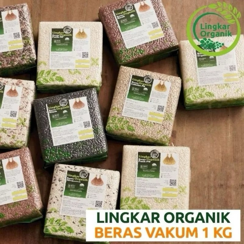 

Beras Organik Lingkar Organik Kemasan Vakum 1kg