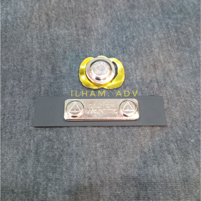 

Papan nama dada grafir hitam doff full +pin KORPRI ~ magnet/ peniti