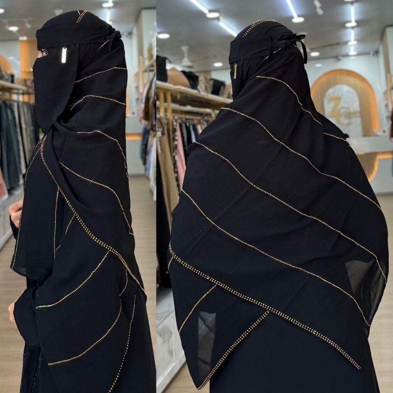 New Product kerudung pashmina hitam matamata zainab collection