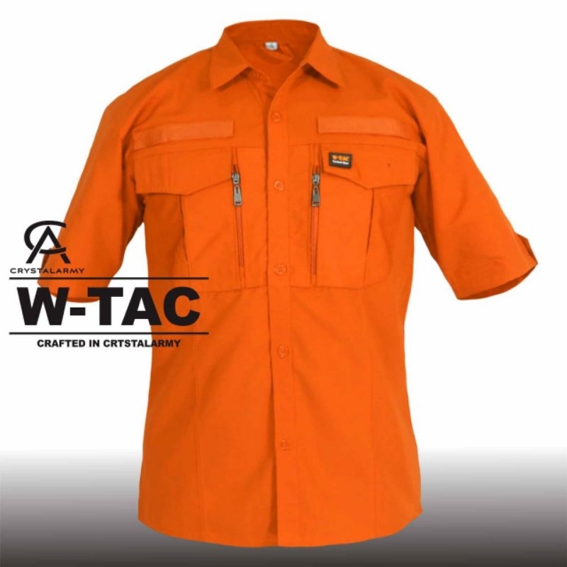 KEMEJA TACTICAL W-TAC 393 ORIGINAL LENGAN PENDEK/ KEMEJA PDL LAPANGAN / BAJU TAKTIKAL CRYSTAL ARMY