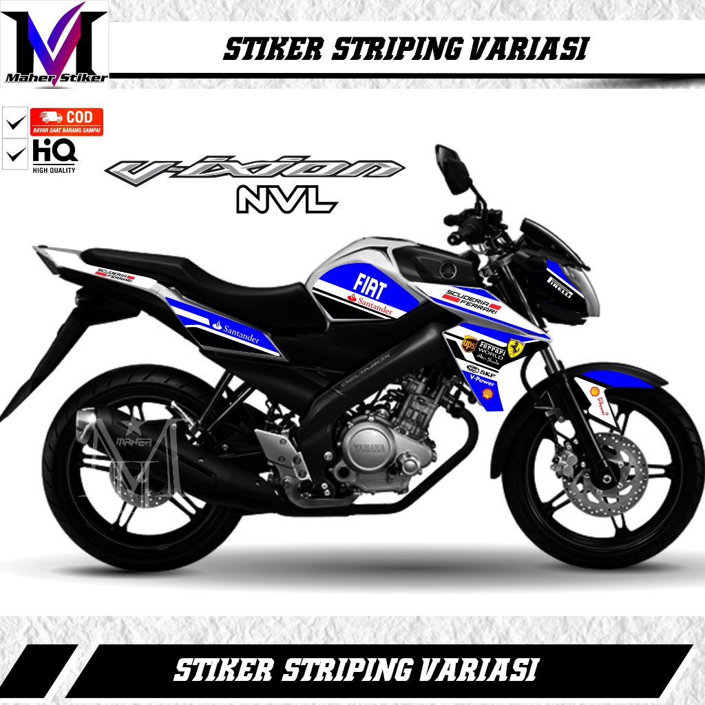 Stiker Striping Vixion Nvl Variasi Ferrari