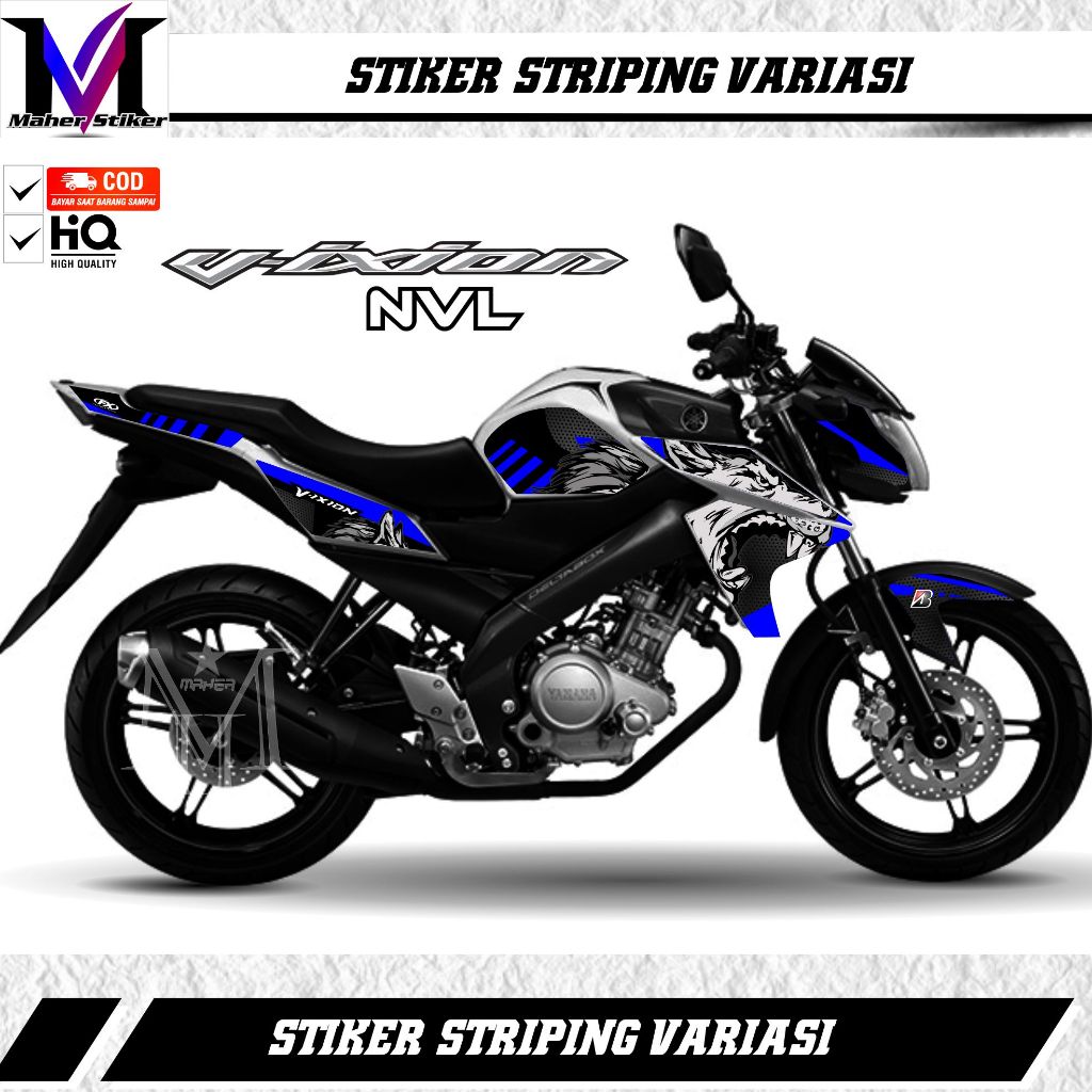 Stiker Striping Vixion Nvl Variasi Serigala