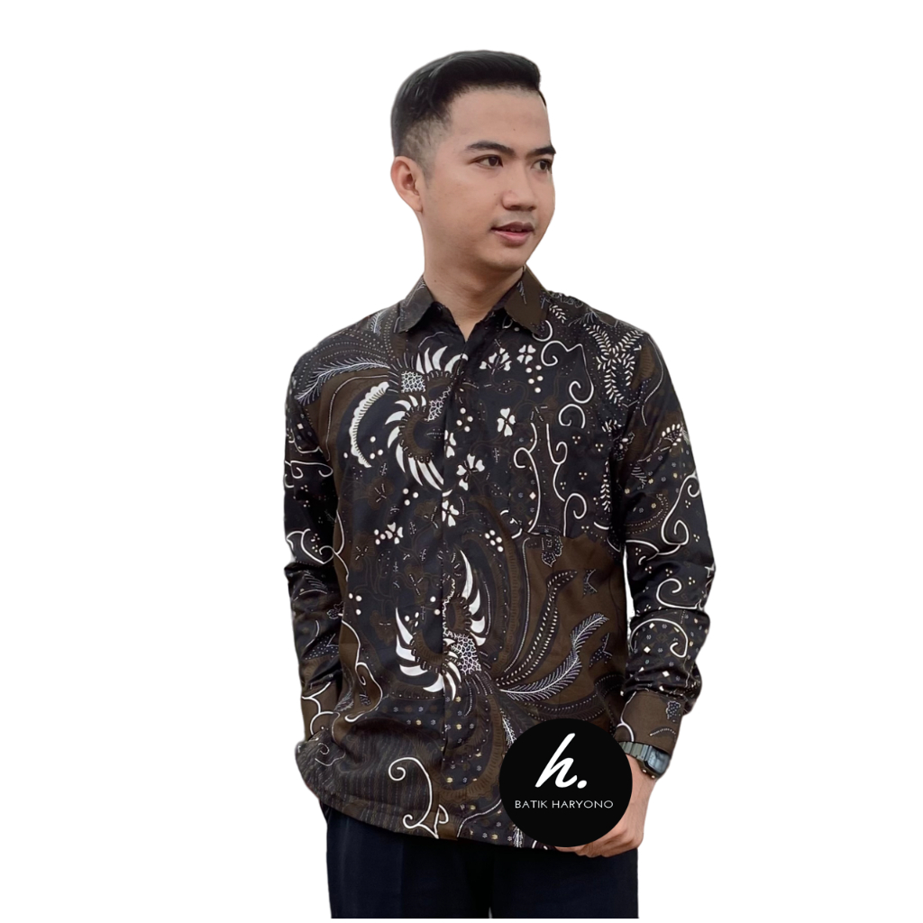 KEKINIAN BATIK HARYONO Baju Kemeja Pria Dewasa Lengan Panjang KEKINIAN