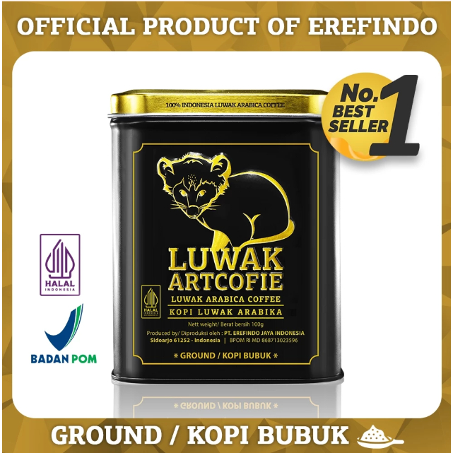 

Promo Artcofie Kopi Luwak Arabica Tin Box Bubuk 100gr