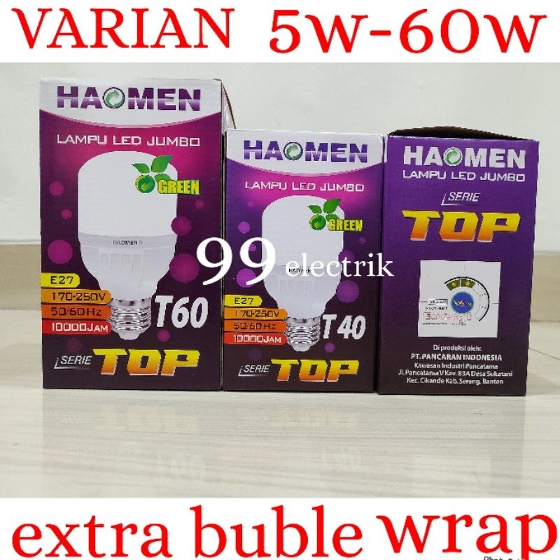 BOHLAM LED / LAMPU LED MURAH HAOMEN 5W-60W