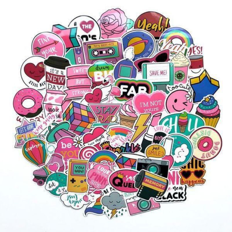 

Stiker Tumblr / Sticker Pack Cute Custom Free Cutting a3+