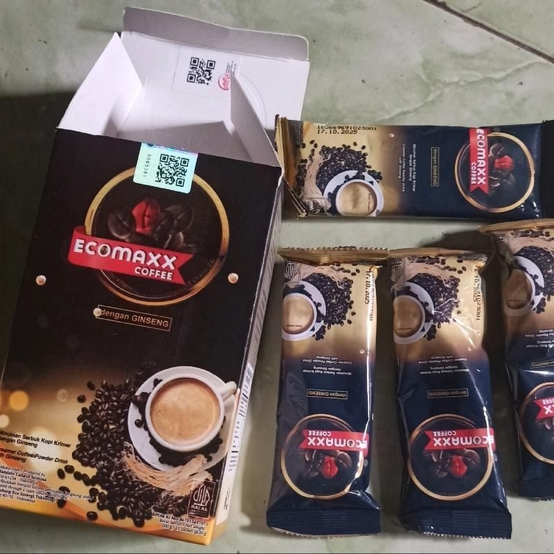 [Paket 2 Box] ECOMAXX COFFEE PT BEST Kemasan baru Khasiat Bubuk Kopi Robusta Gingseng Dengan 100% Or