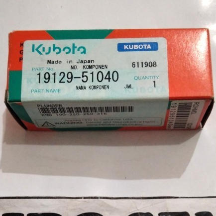 PLUNGER ORIGINAL KUBOTA KND190 KND220 KND250 KND315 Bisa Langsung Diorder