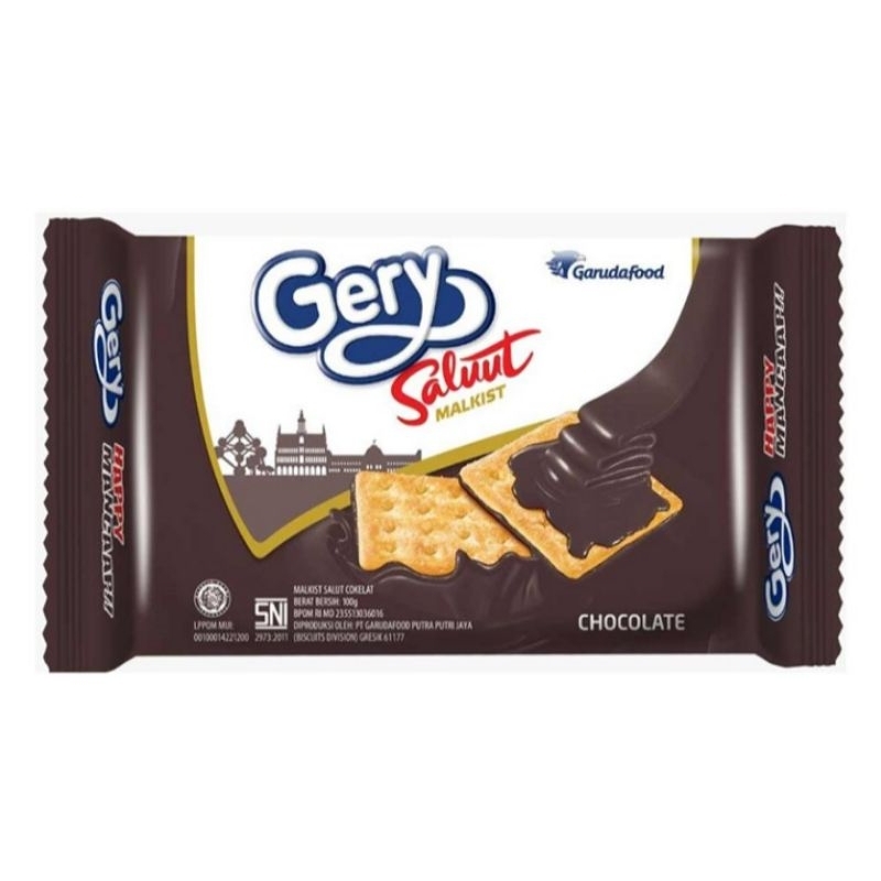 

Gery Malkist Saluut Chocolate wafer biskuit rasa coklat 100 gram