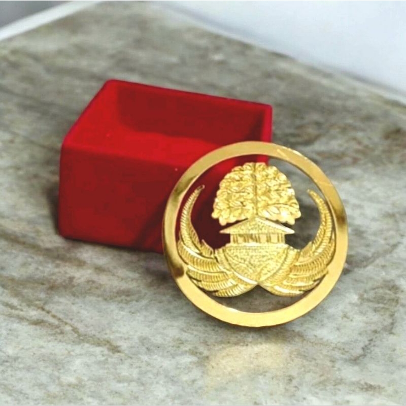 Bros Pin Korpri ASN Mahnet Peniti Bahan Premium Ukuran Besar Titanium Lapis Emas Anti Karat
