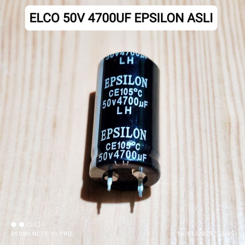 CAPASITOR ELCO 50V 4700UF EPSILON ASLI