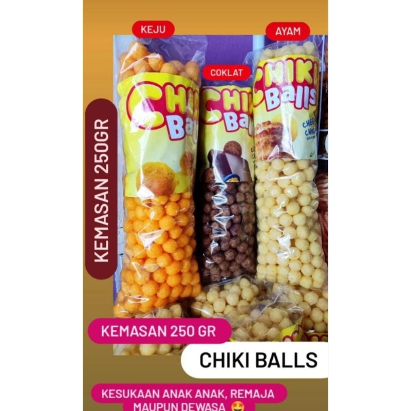 

SNACK CHIKI BALLS ADA TIGA VARIAN RASA BERAT 250 GRAM