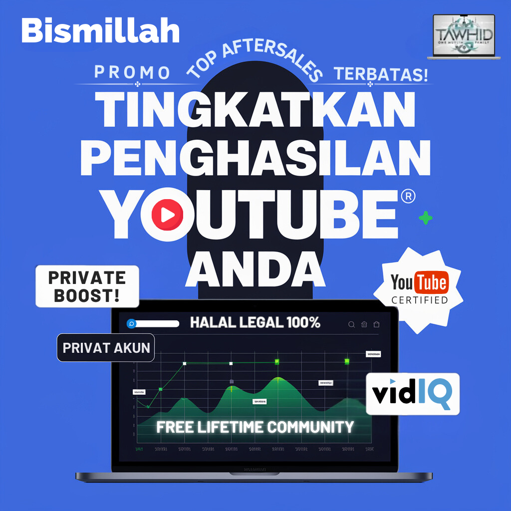 {PROMO} VIDIQ Boost PRIVAT Akun + BONUS TRIPLE + AI Coach YouTube 30 Hari Eksklusif untuk 1 Channel 