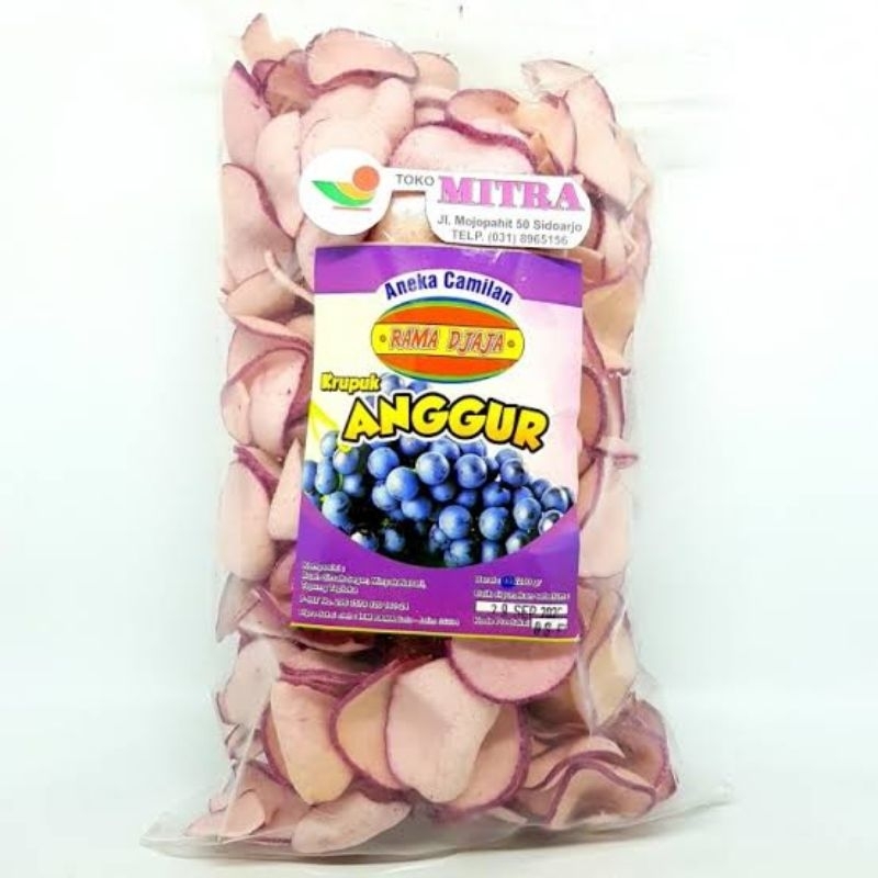 

KRUPUK 200gr | KERUPUK RASA BUAH MANIS GRAPE CHIPS