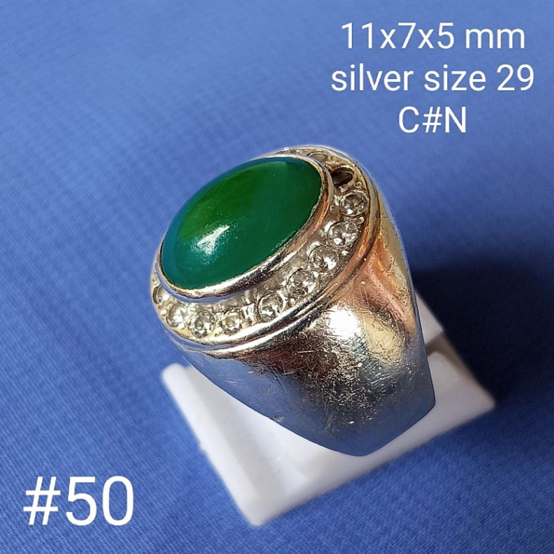cincin perak,batu natural bacan Doko #50
