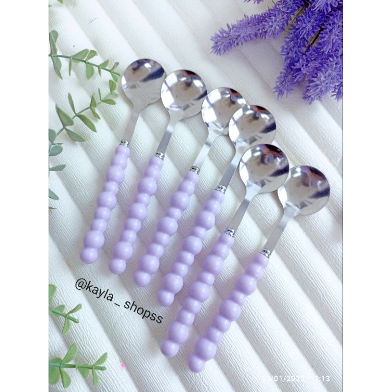 sendok / GaRPU  mutiara lilac