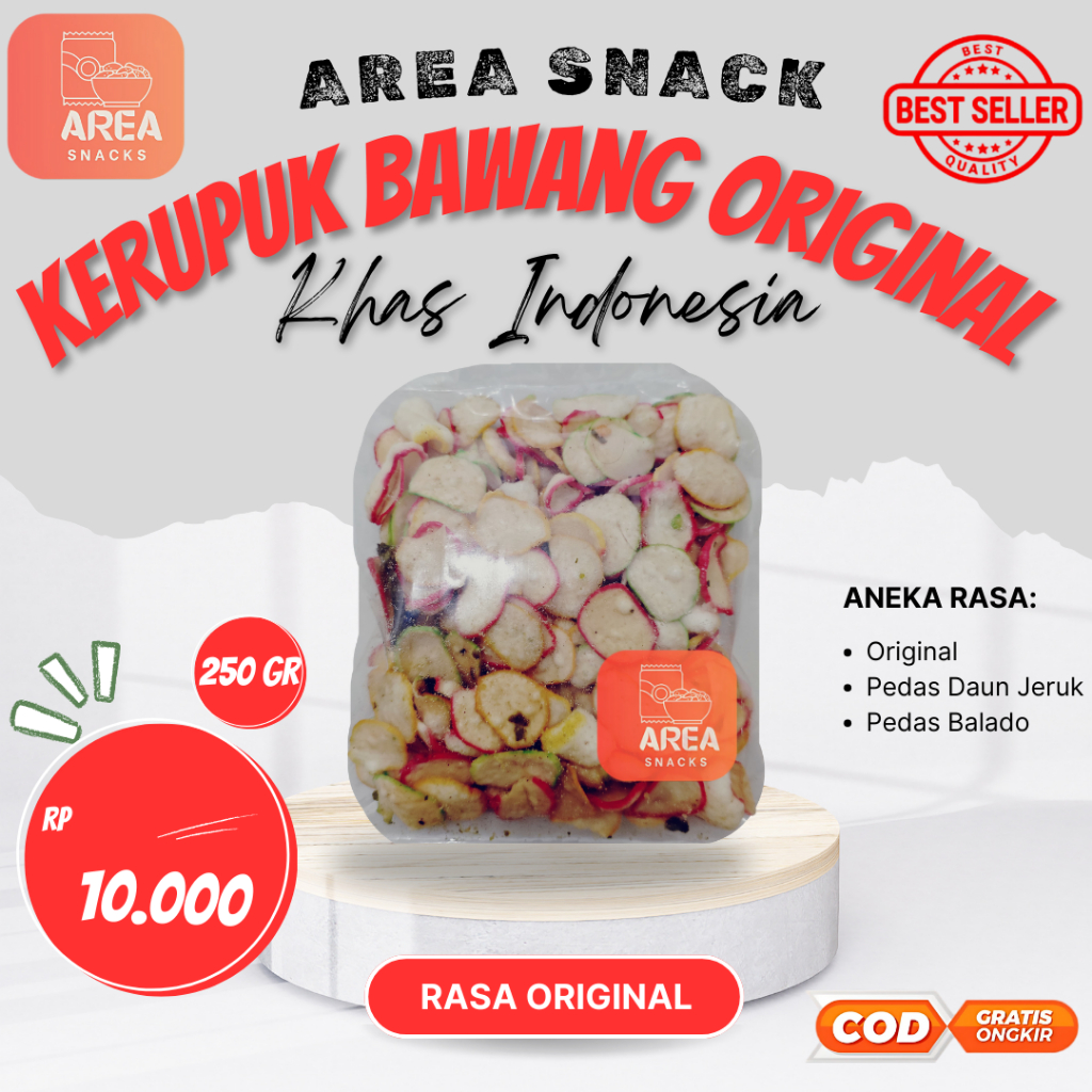 

CEMILAN KERUPUK BAWANG RASA ORIGINAL 250gram 250 gr DAUN JERUK SUPER RENYAH GURIH VARIASI 250gr